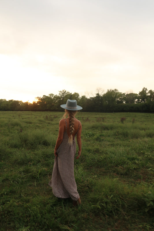 Fireside Gingham Maxi Dress