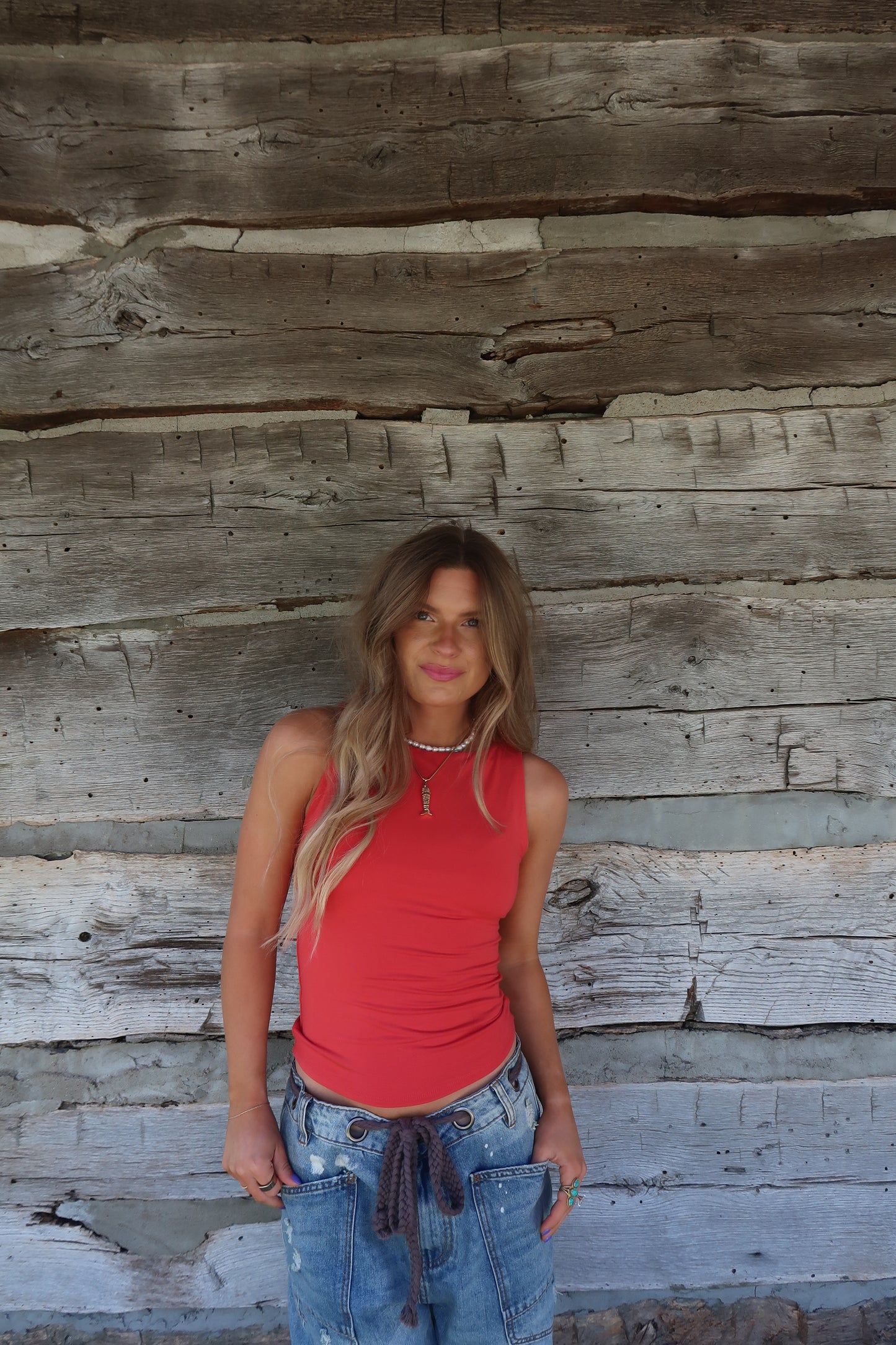 Tomato Back To Basics High Neck Tank