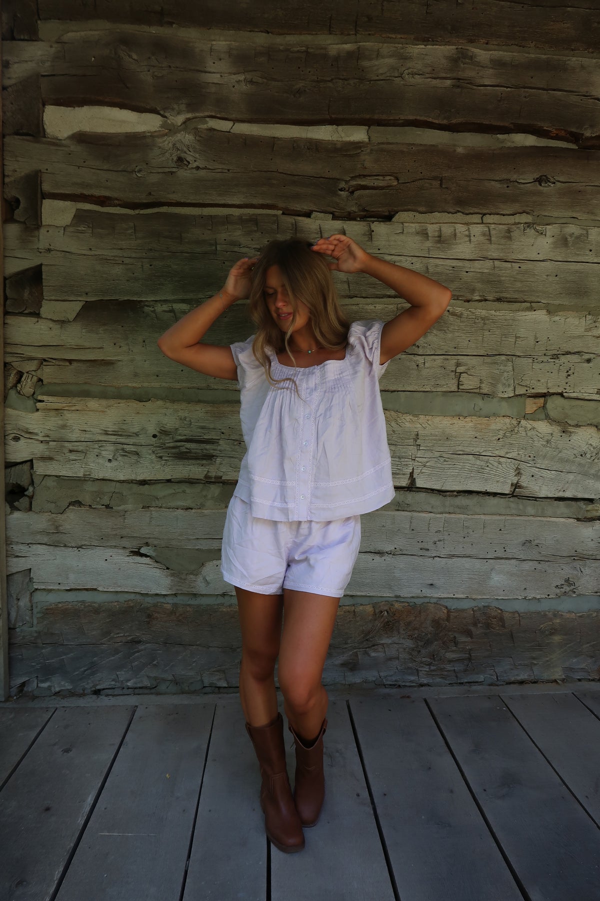 Lavender Haze Babydoll Top