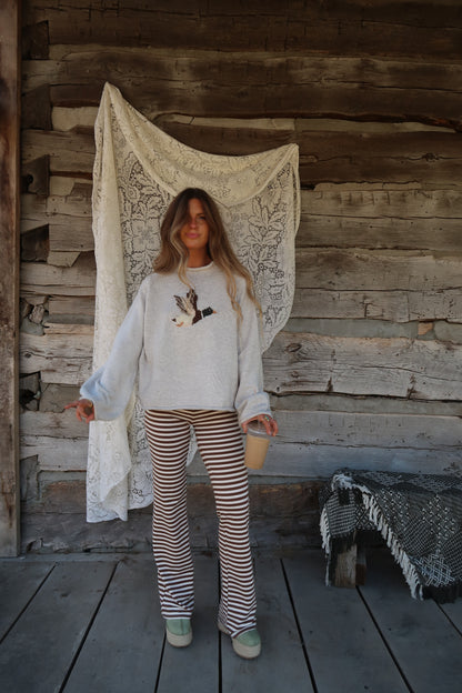 Chocolate Milk Stripe Flare Pant