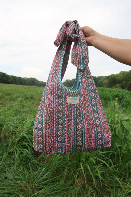 Frankie Quilted Oversized Bow Purse