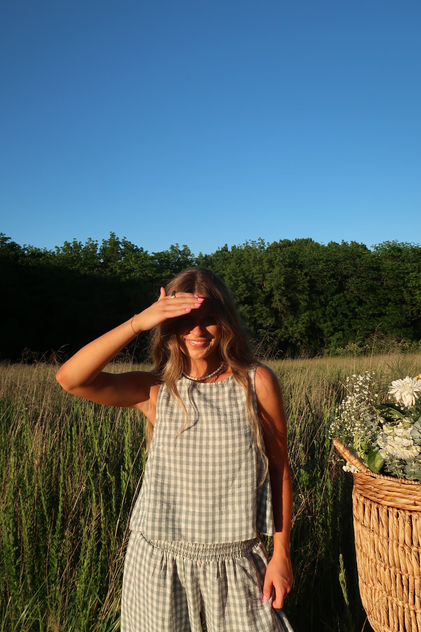 Clover Gingham Tank