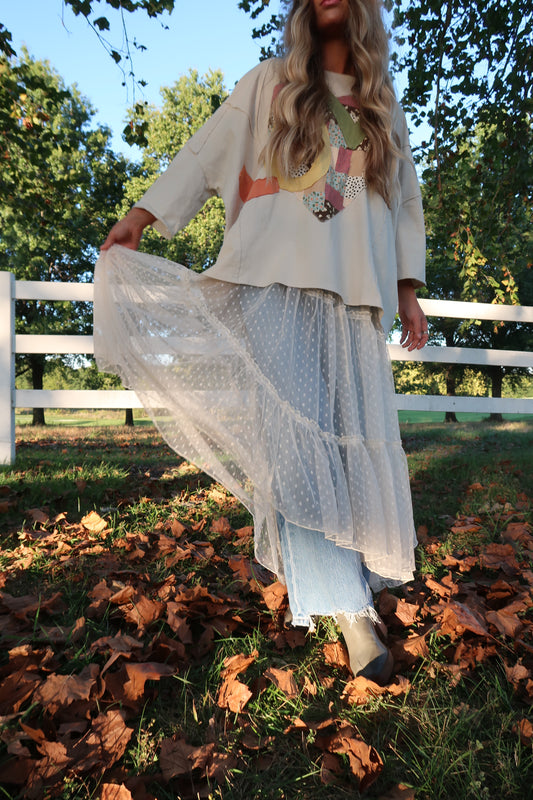 Dots Sheer layering Skirt