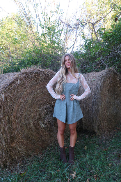 Spruce Gingham Romper