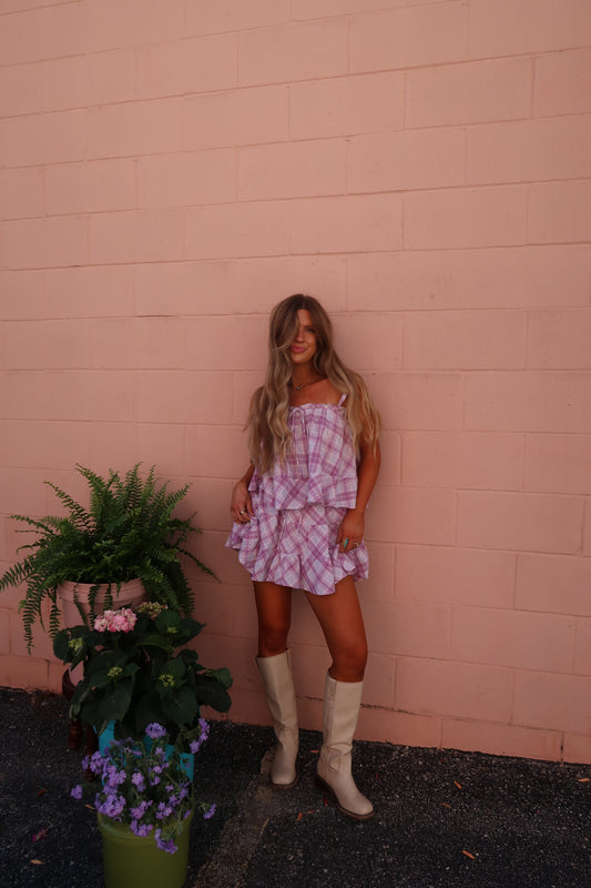 Plum Plaid Set