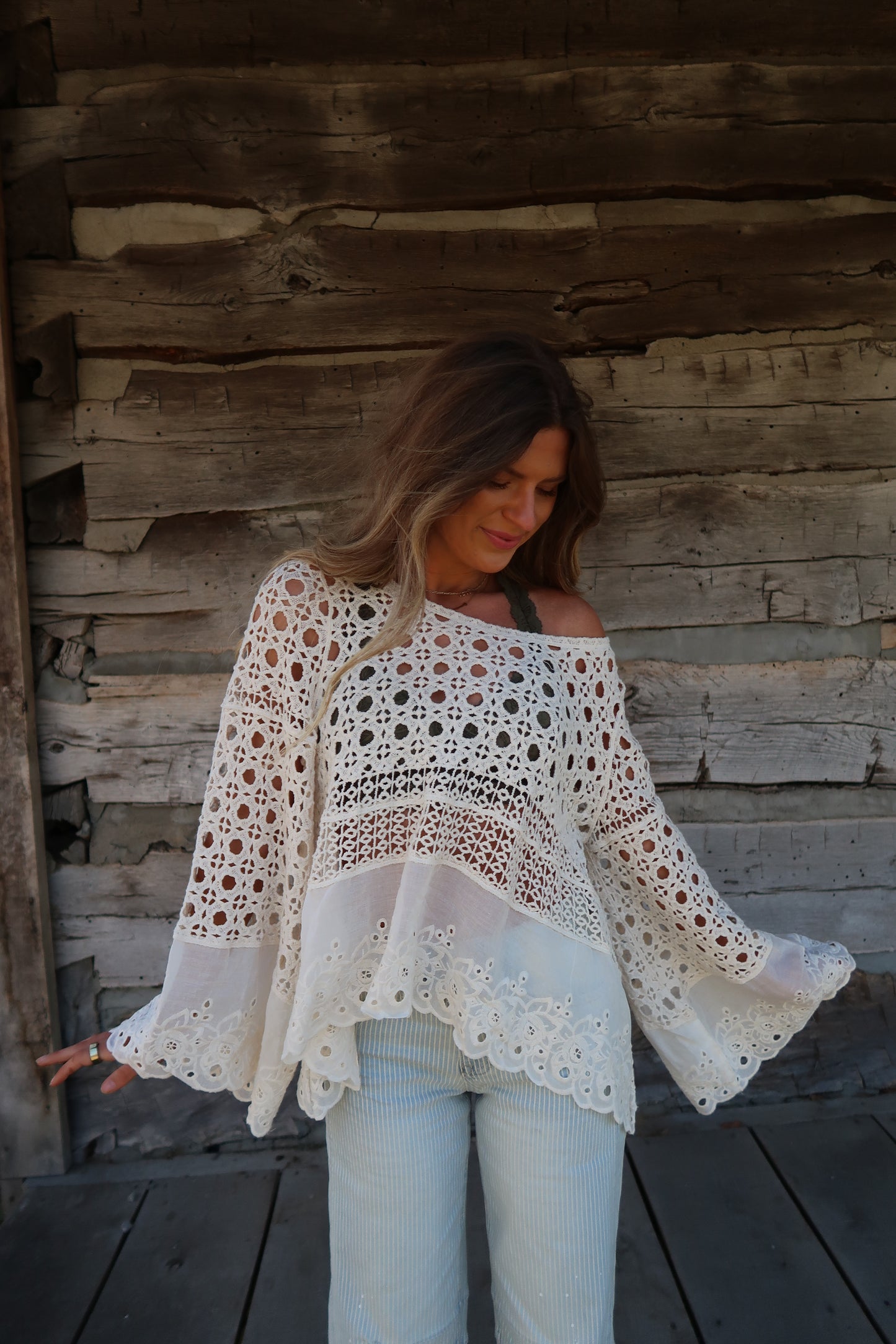 Cottage Crochet Babydoll Top