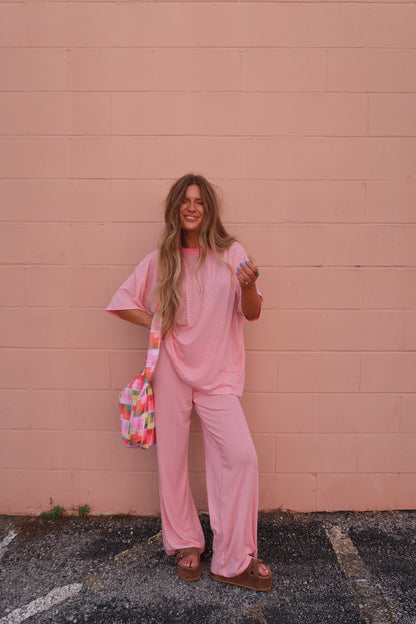Pink Horizon Stripe Pants