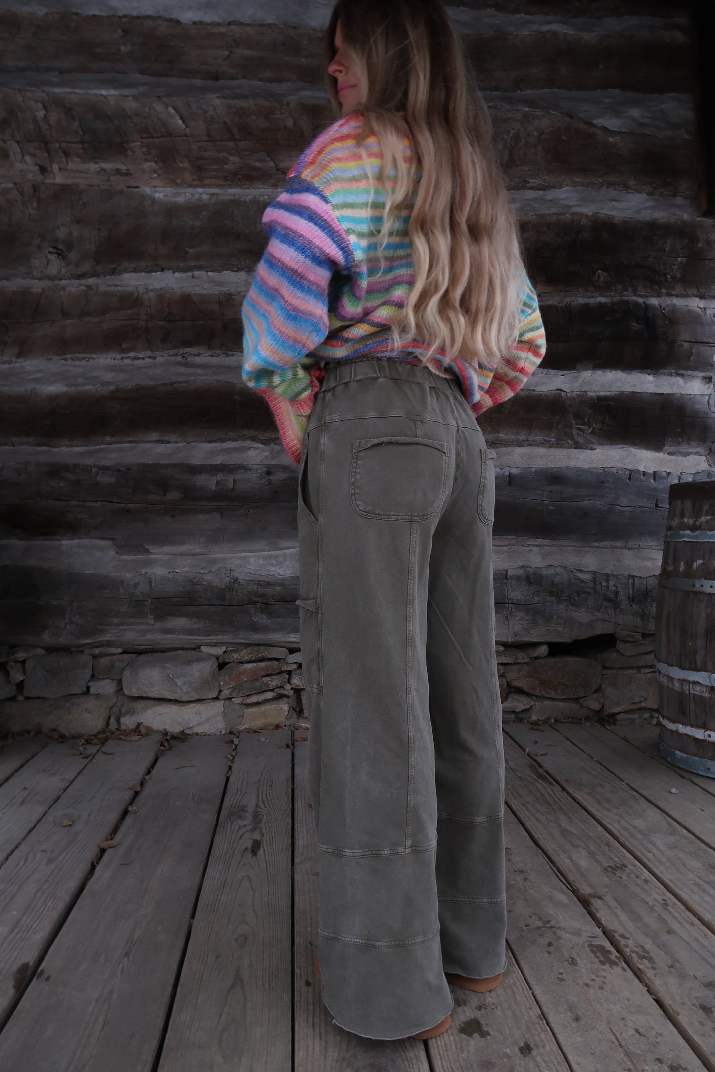 Deep Moss Wide Leg Pant