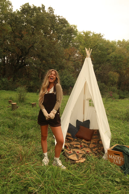 Espresso Corduroy Shortalls
