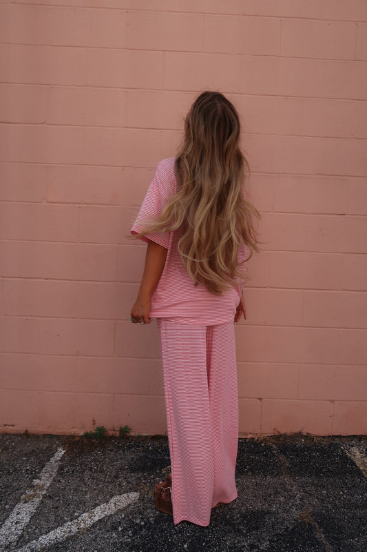Pink Horizon Stripe Pants