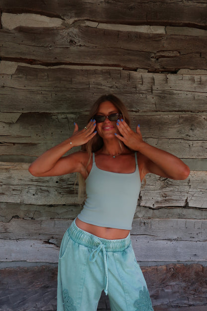 Mint Stripe Reversible Seamless Cami