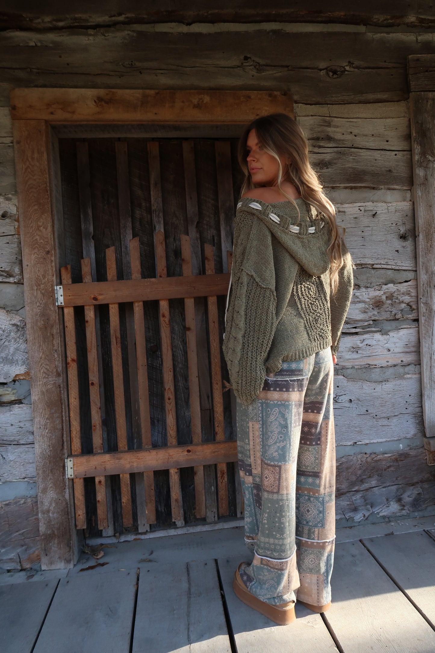 Olive Cloud Hooded Sweater