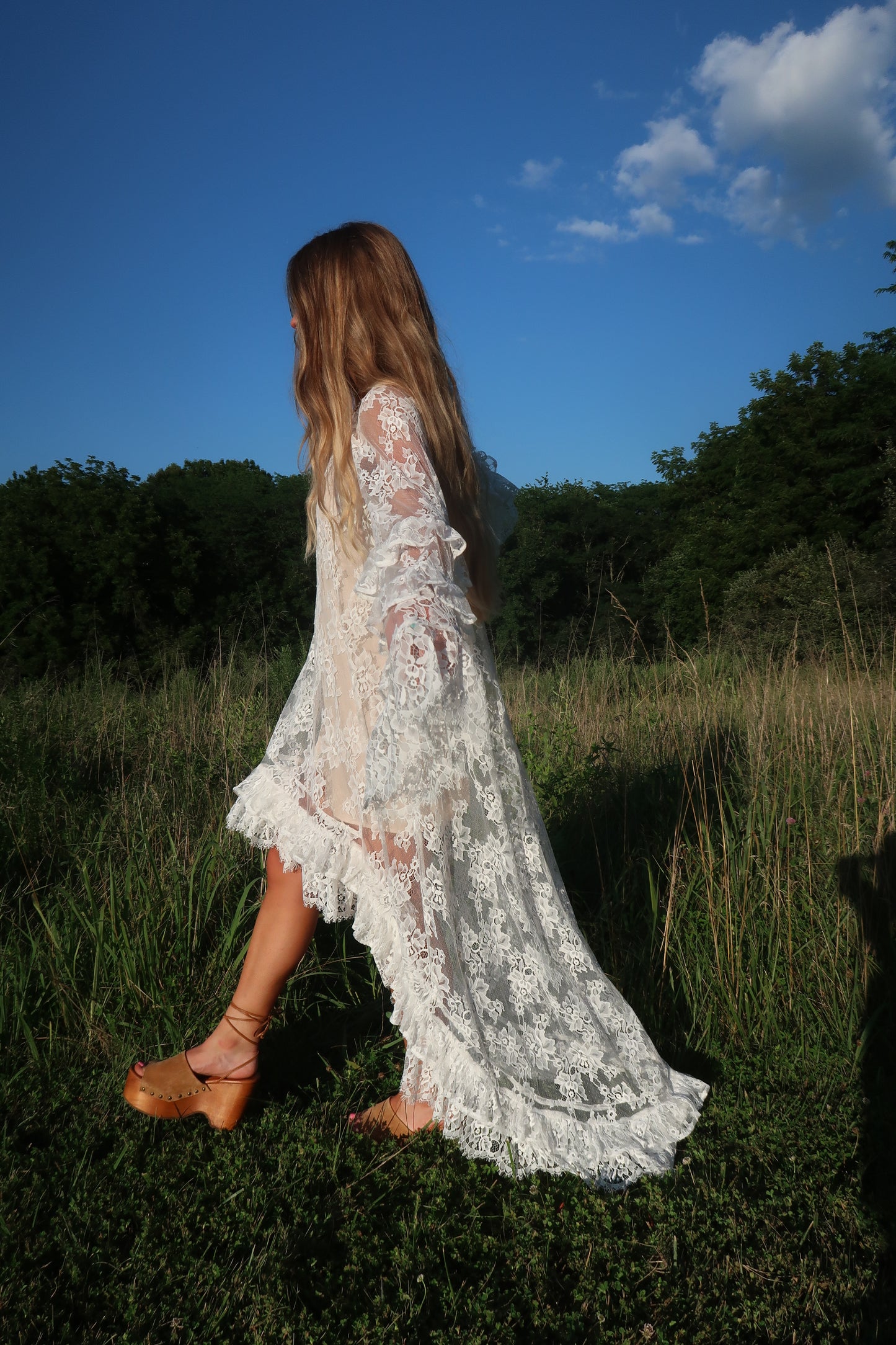 Reverie Lace High Low Dress