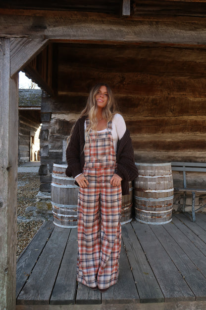 Pumpkin Pie Plaid Overalls