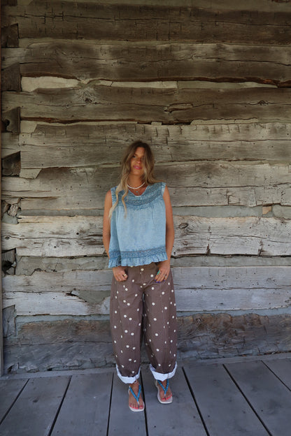 Blue Fresh Linens Top