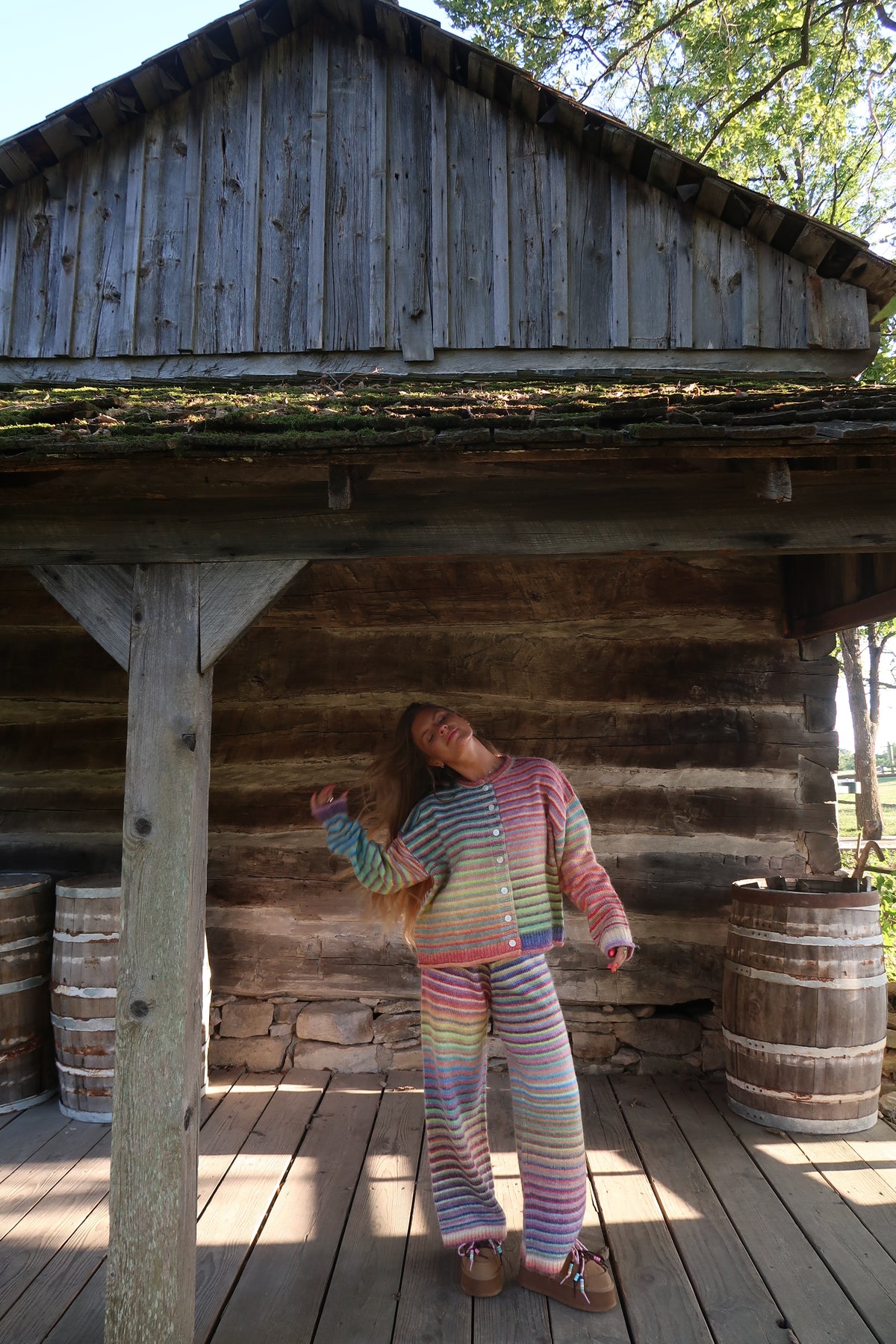 Crisp Air Stripe Cardigan