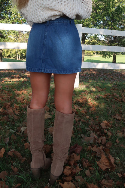 October Denim Skirt