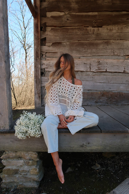 Cottage Crochet Babydoll Top