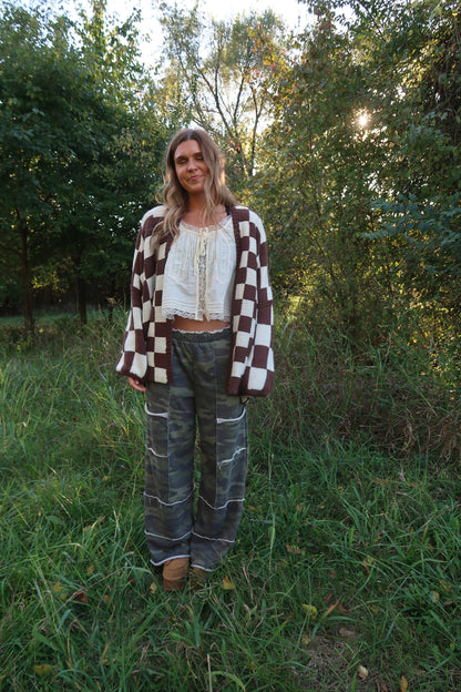 Camo Wide leg Cargo Pant