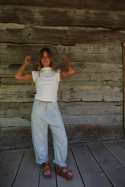 Ivory Mockneck Tee