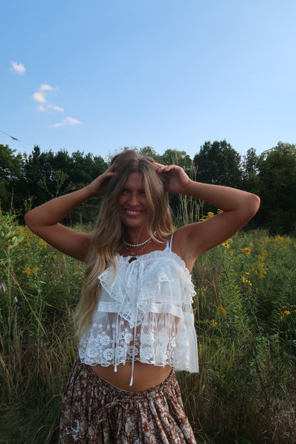 Lou Sheer Ruffle Tank