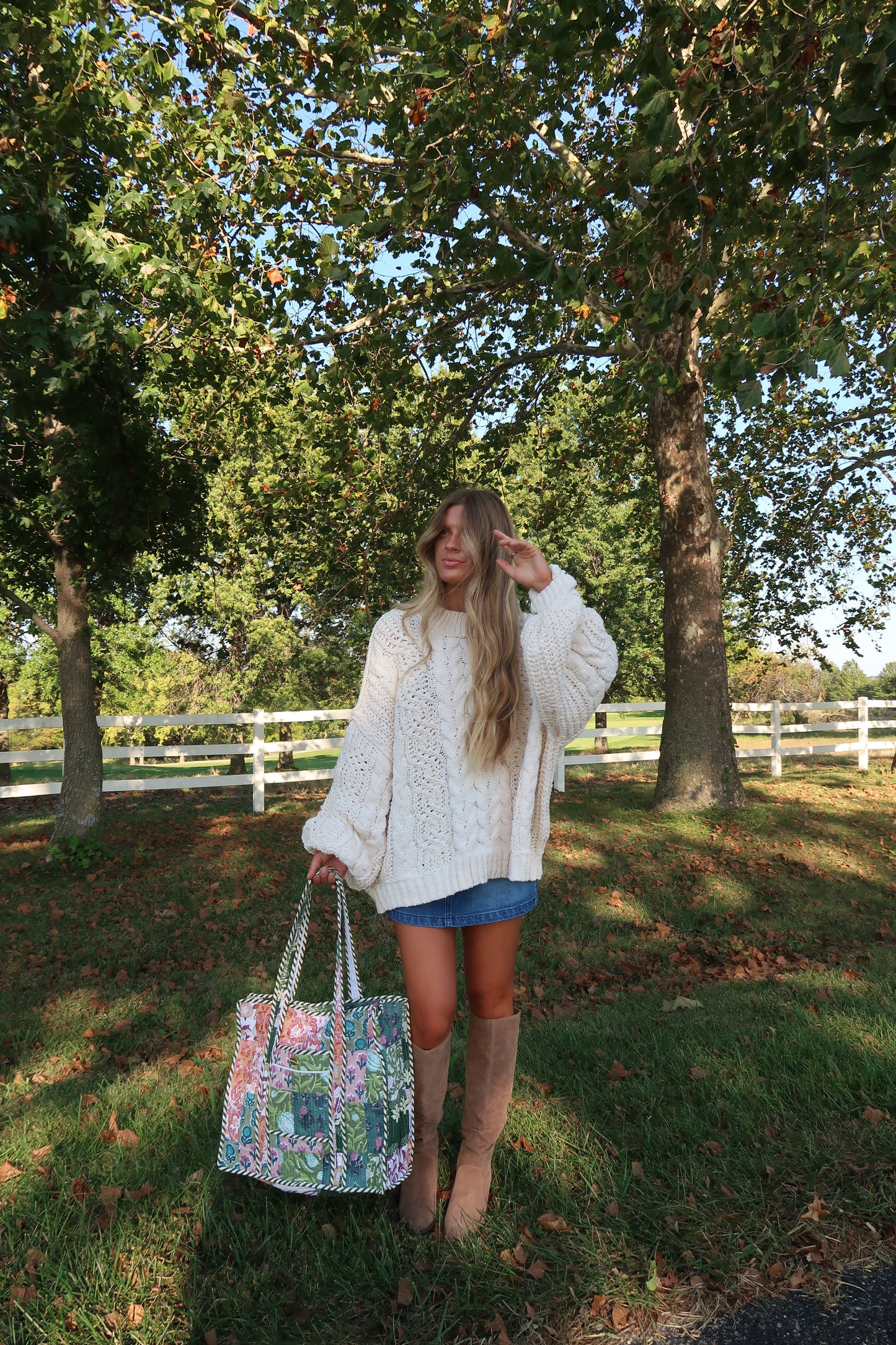 Rudy Cream Cable Knit Sweater