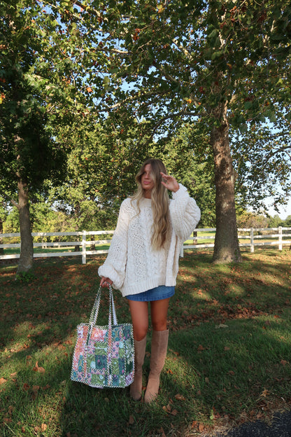 Rudy Cream Cable Knit Sweater