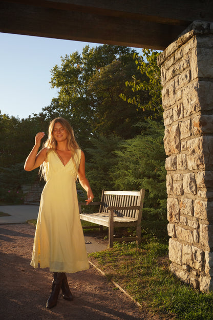 Yellow Frame Midi Dress