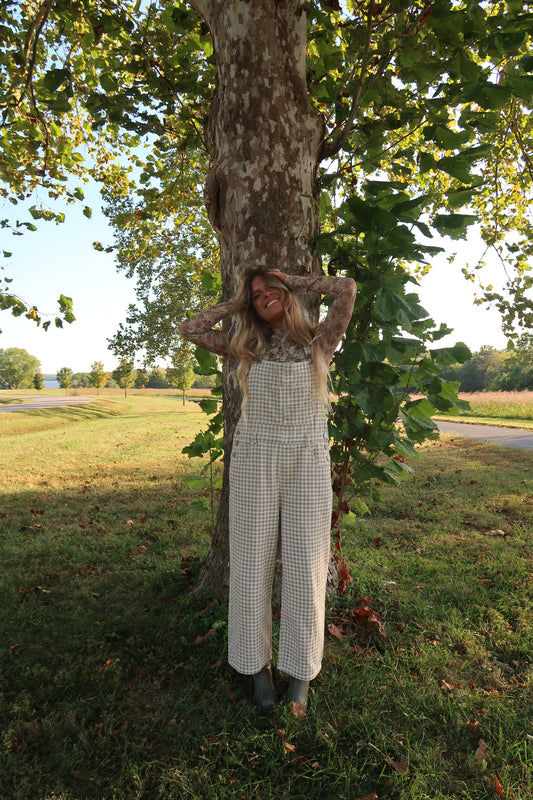 Mable Gingham Overalls