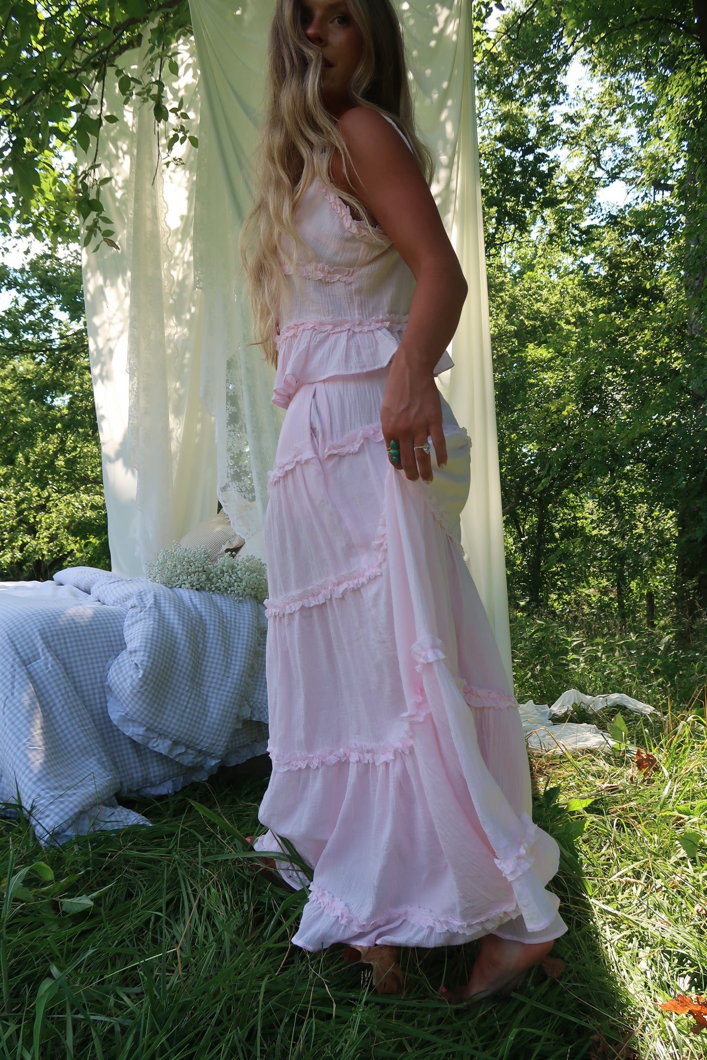 In No Hurry Pink Maxi Skirt