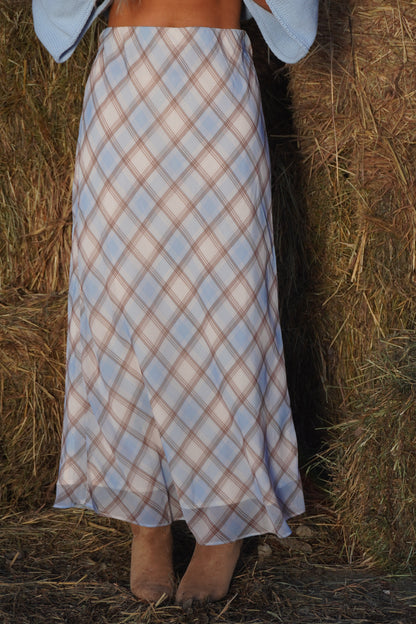 Randy Plaid Maxi Skirt