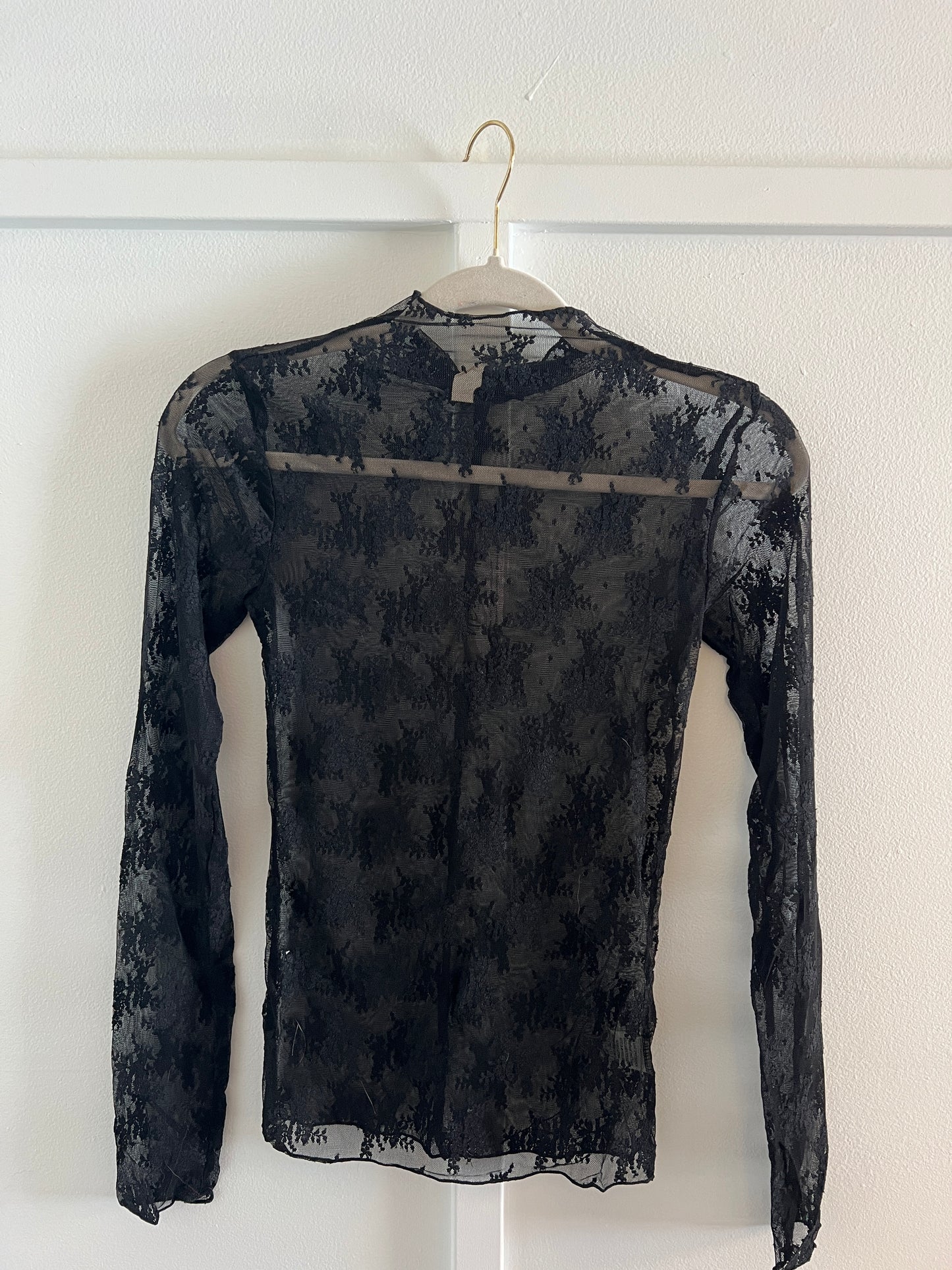 Black Lace Sheer Long Sleeve