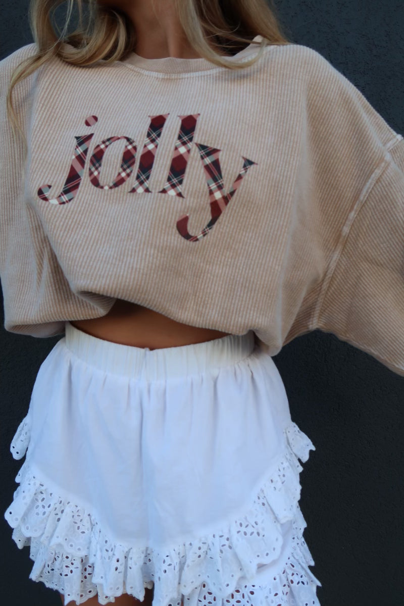 Jolly corded crew neck