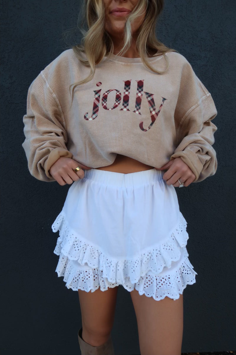 Jolly corded crew neck