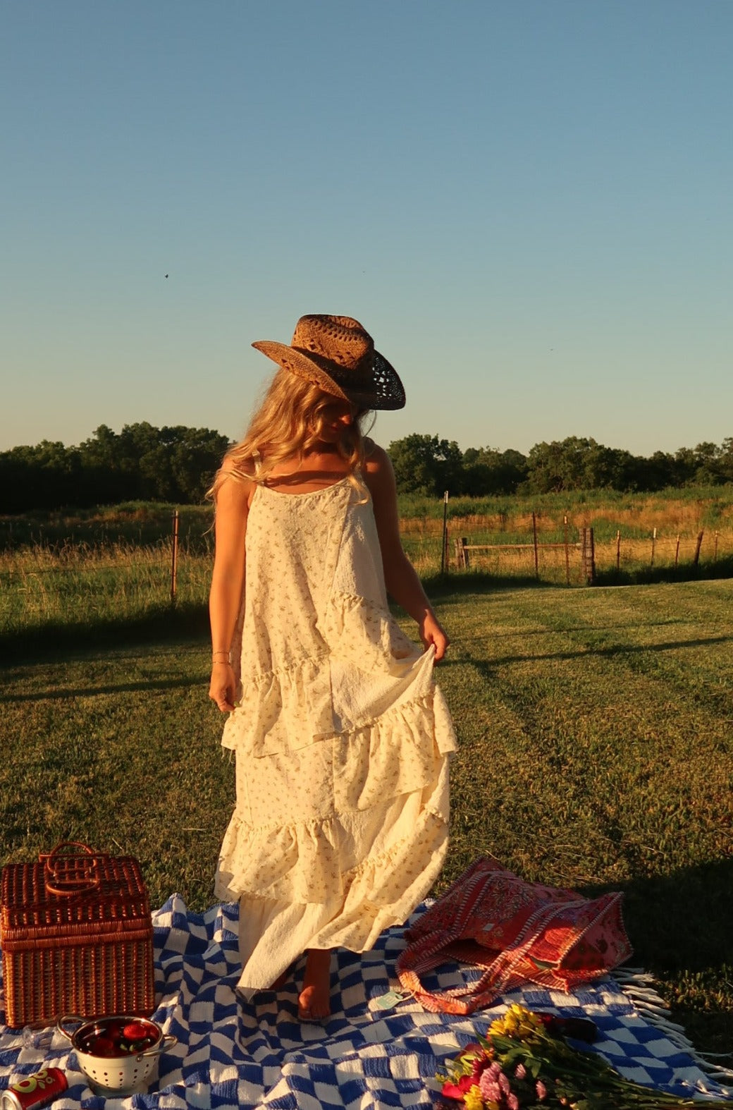 Buttercream Ruffle Maxi Dress