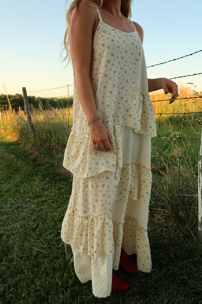 Buttercream Ruffle Maxi Dress