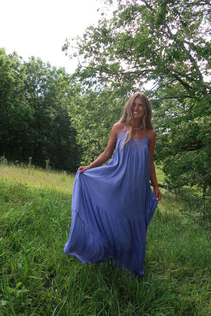 Saphire Sun Lace Maxi Dress