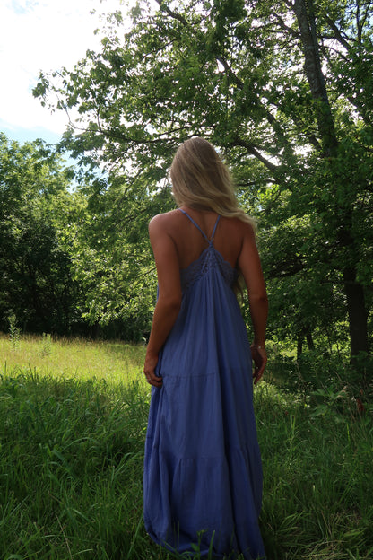 Saphire Sun Lace Maxi Dress