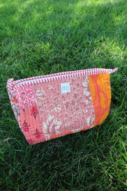 Clementine Quilted Cosmetic Bag