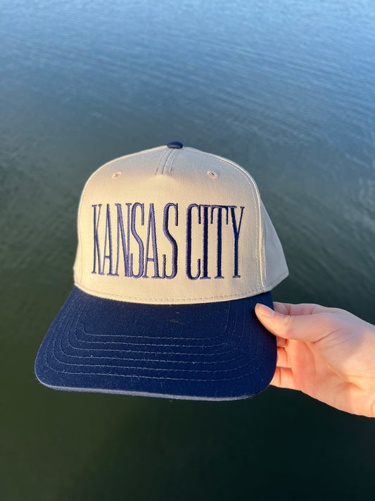 Kansas City Canvas Trucker Hat (navy)