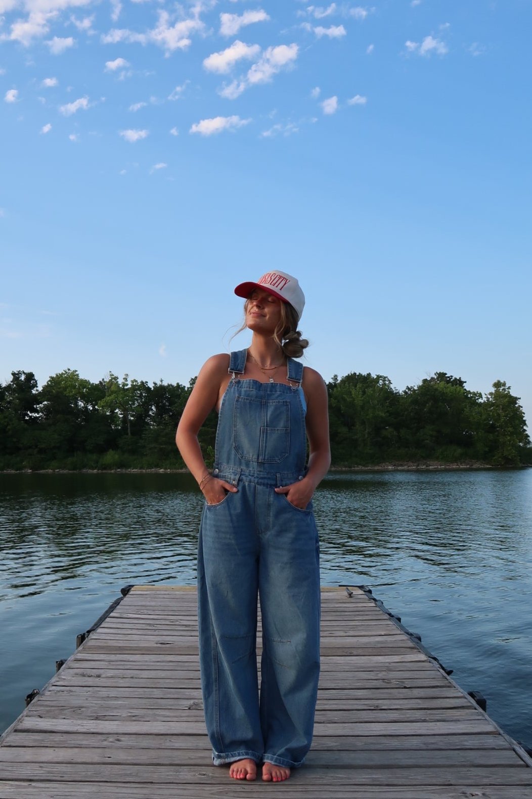 Benny Barrel Leg Denim Overalls