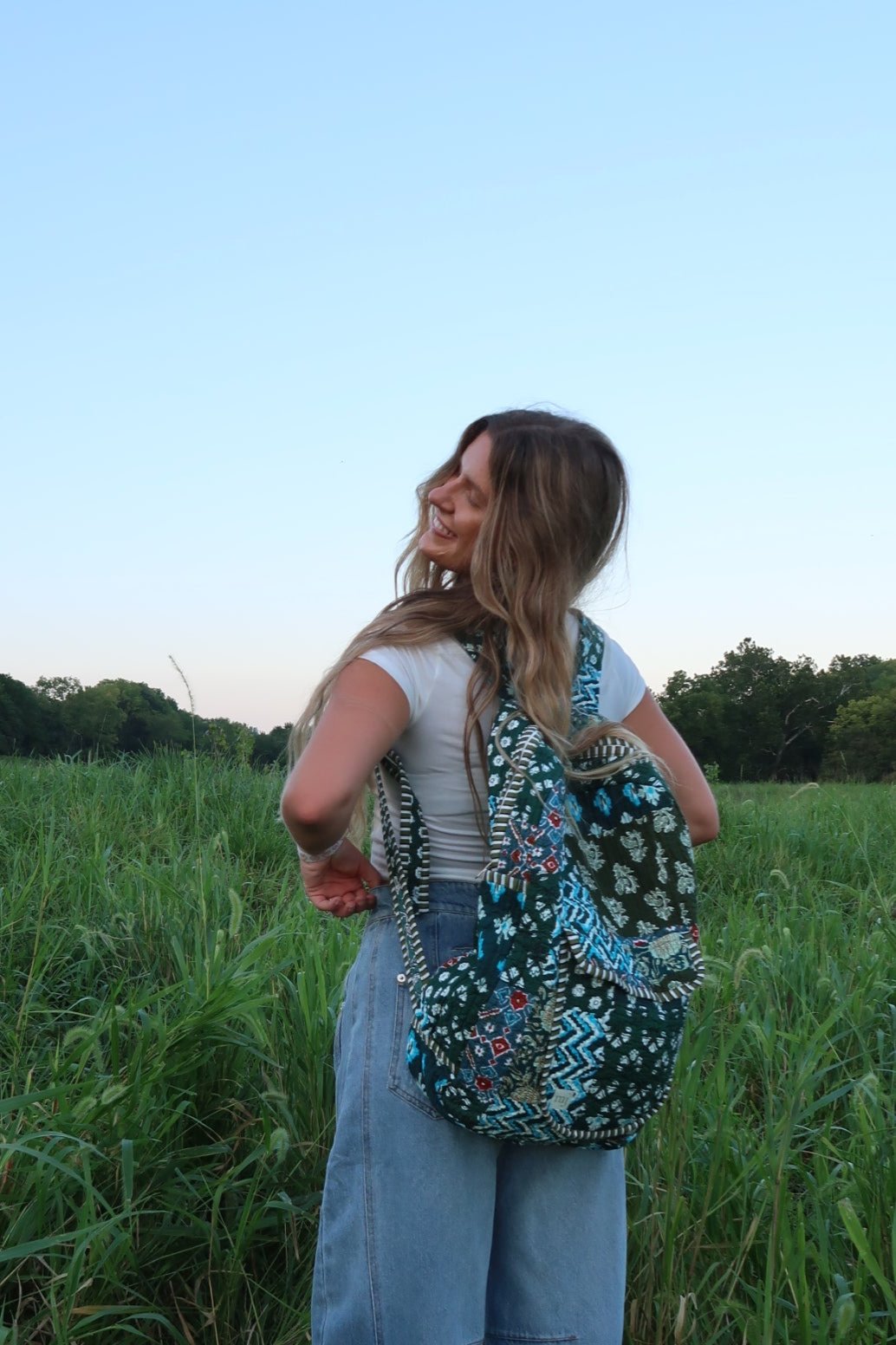 Fern Quilted Backpack