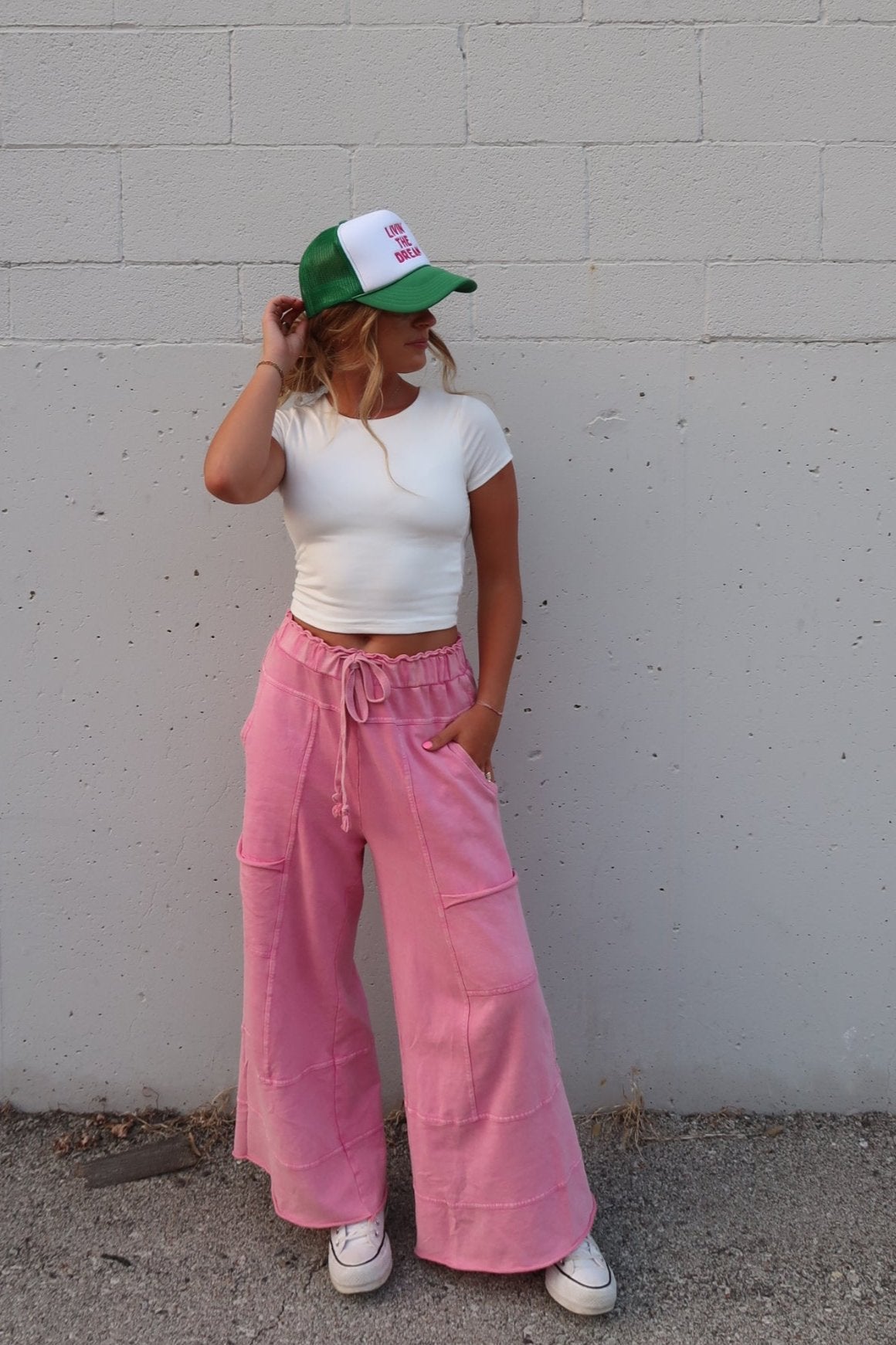 Bubblegum Wide Leg Cargo Pant