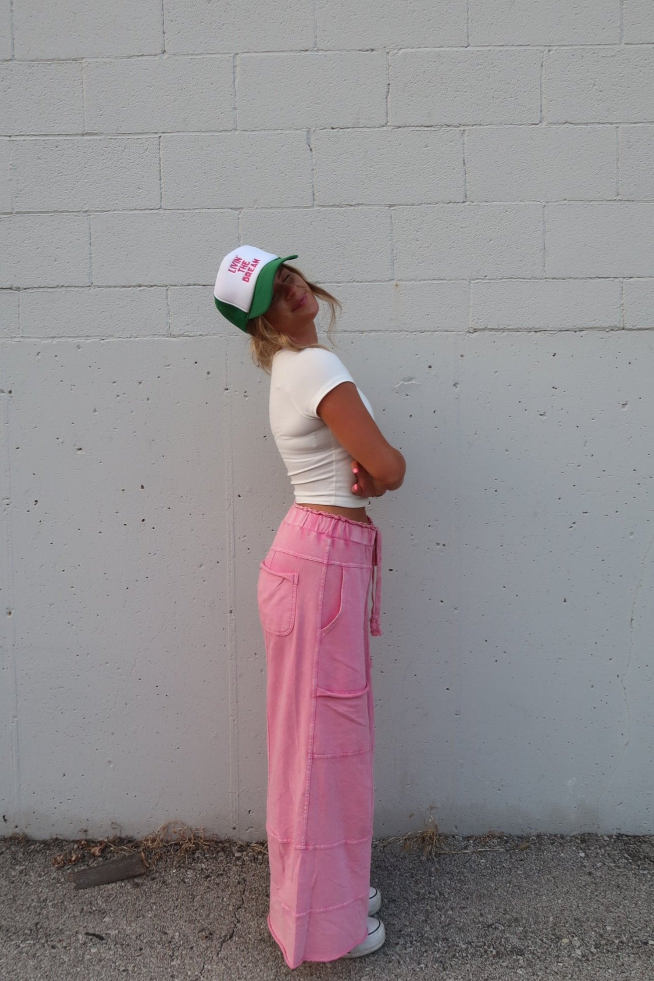 Bubblegum Wide Leg Cargo Pant