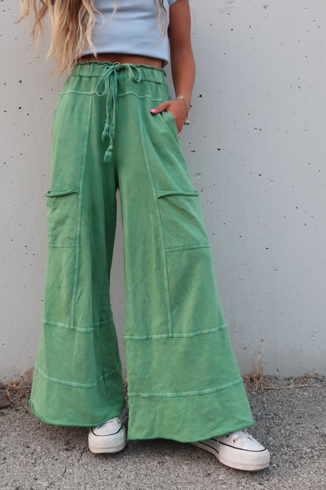 Evergreen Wide Leg Cargo Pant