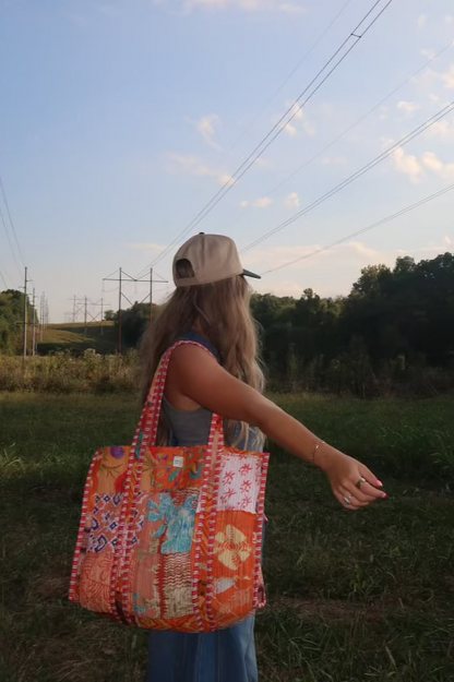 Clementine Quilted Tote Bag