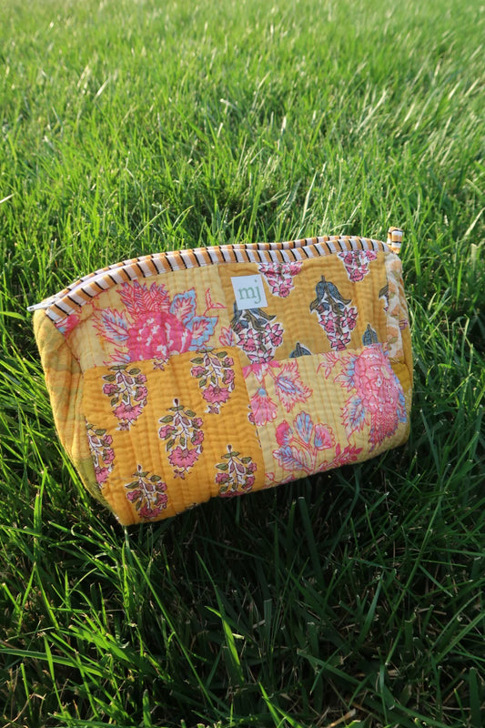 Goldie Quilted Cosmetic Bag