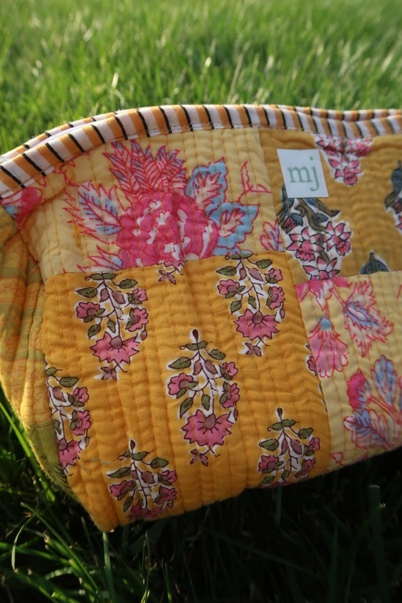 Goldie Quilted Cosmetic Bag