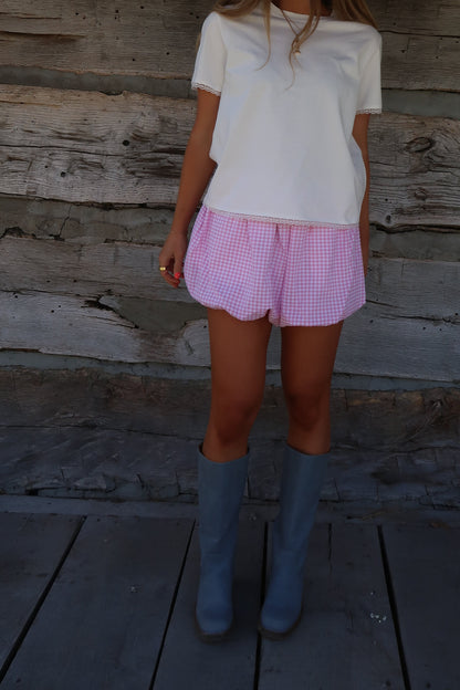 Magnolia Gingham Bubble Short