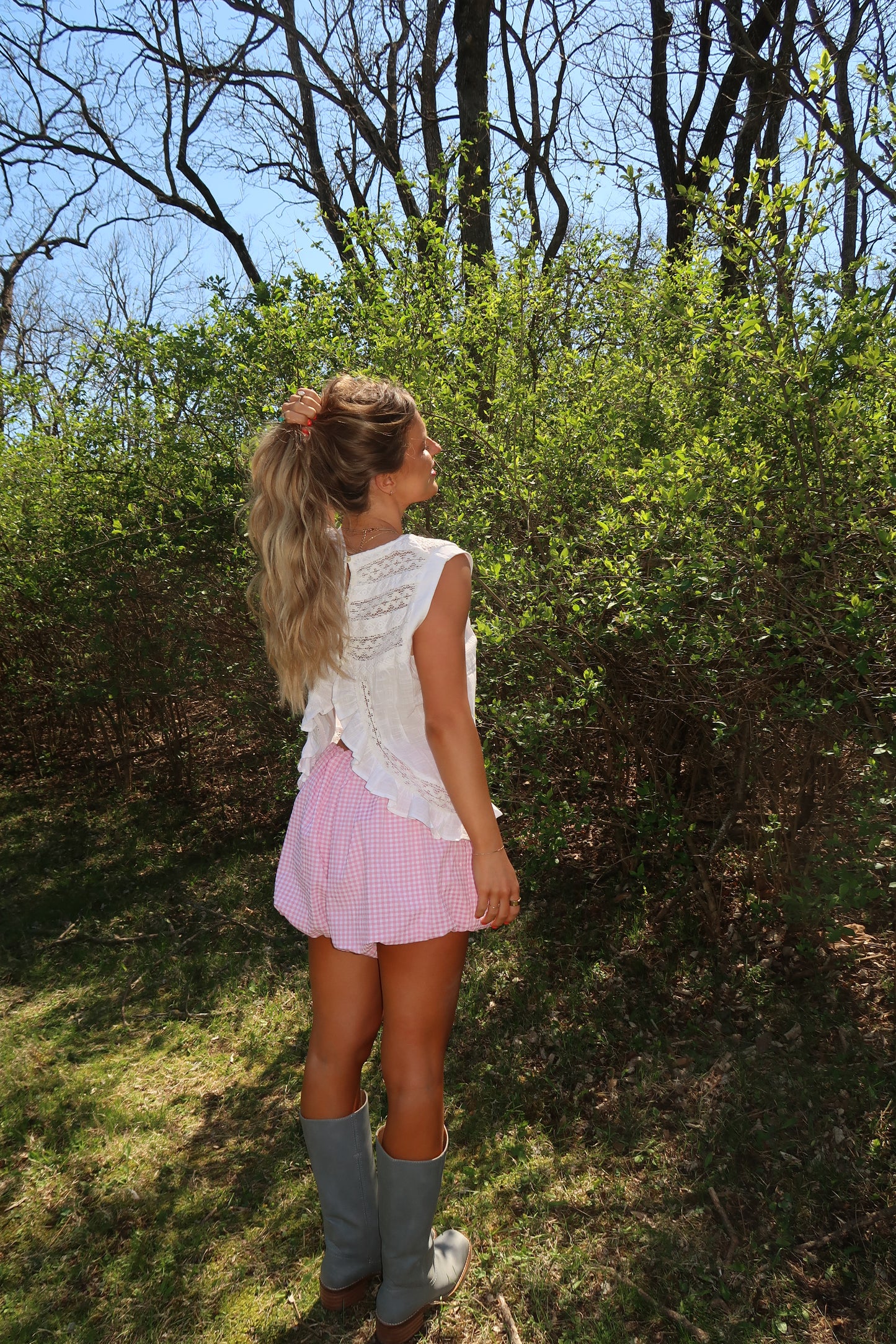 Magnolia Gingham Bubble Short